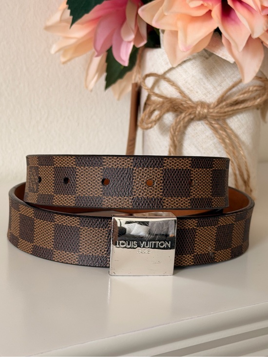 Louis Vuitton Accessories - Authentic LOUIS VUITTON Damier Ebene Belt